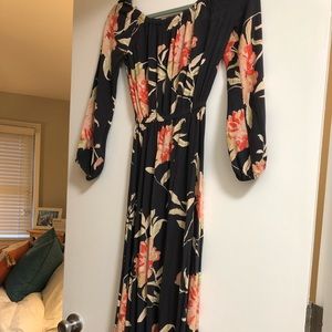 Roxy off off the shoulder long sleeve dress